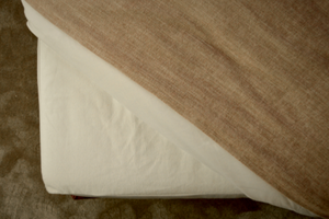 Detail katoen en TPU materiaal van matrasbeschermer