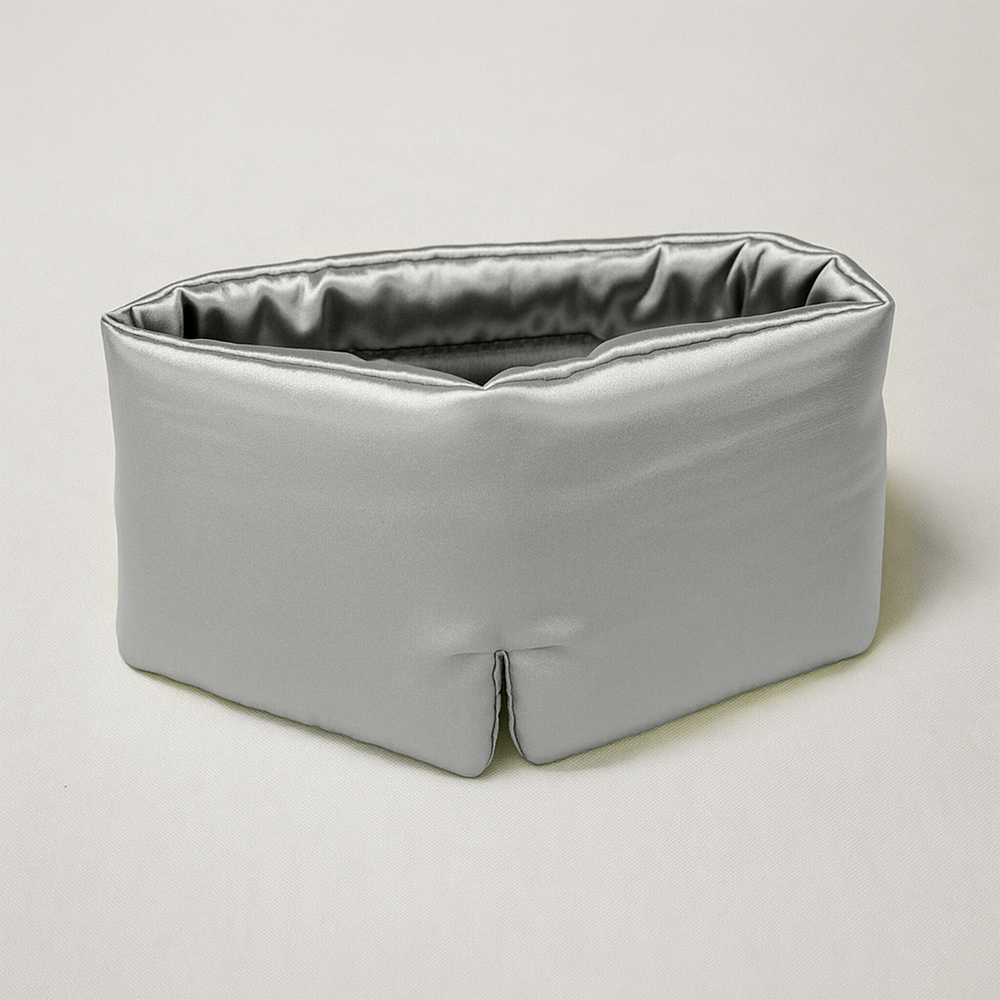 Silky slaapmasker licht grijs